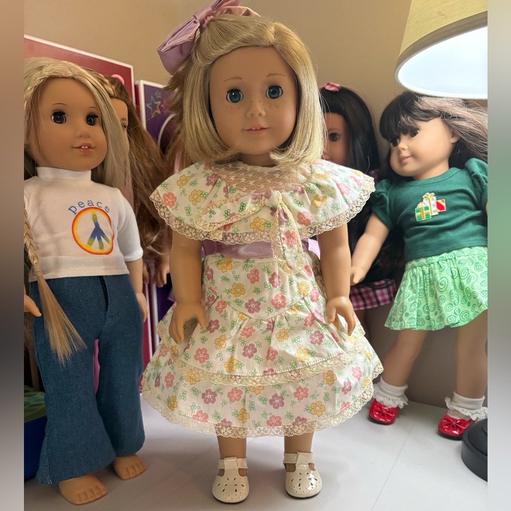 American girl doll kit in her summer dress
